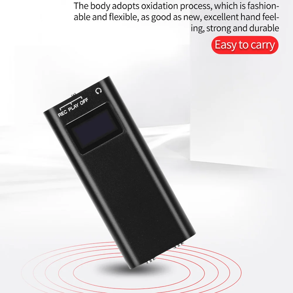 JNN Q25 Digital Voice Recorder 48KHZ Sampling Rate Noise Reduction 25H Recording Password Protection File Management