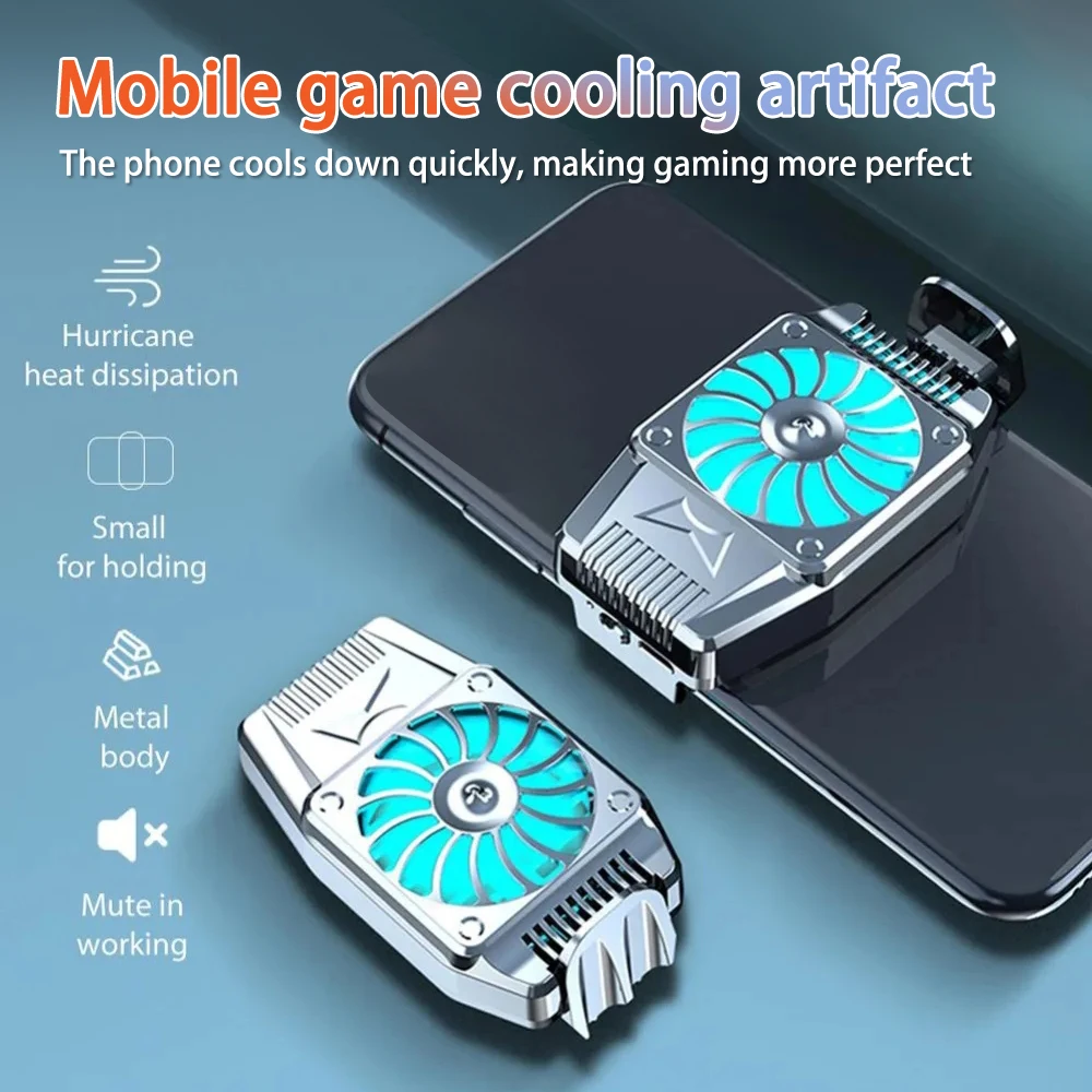 Universal Mini Mobile Phone Cooling Fan Radiator Turbo Hurricane Game Cooler Cell Phone Cool Heat Sink For IPhone/For Xiaomi