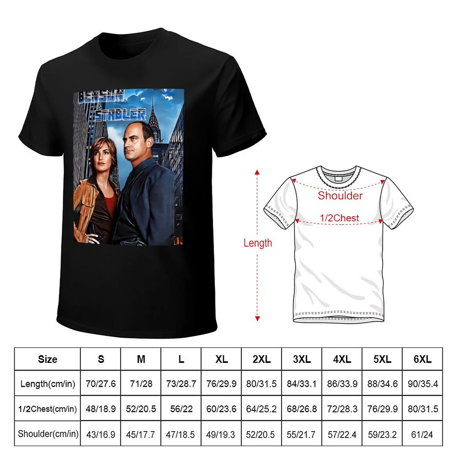 Benson & Stabler Law and Order: SVU T-Shirt man t shirt designer T-Shirt