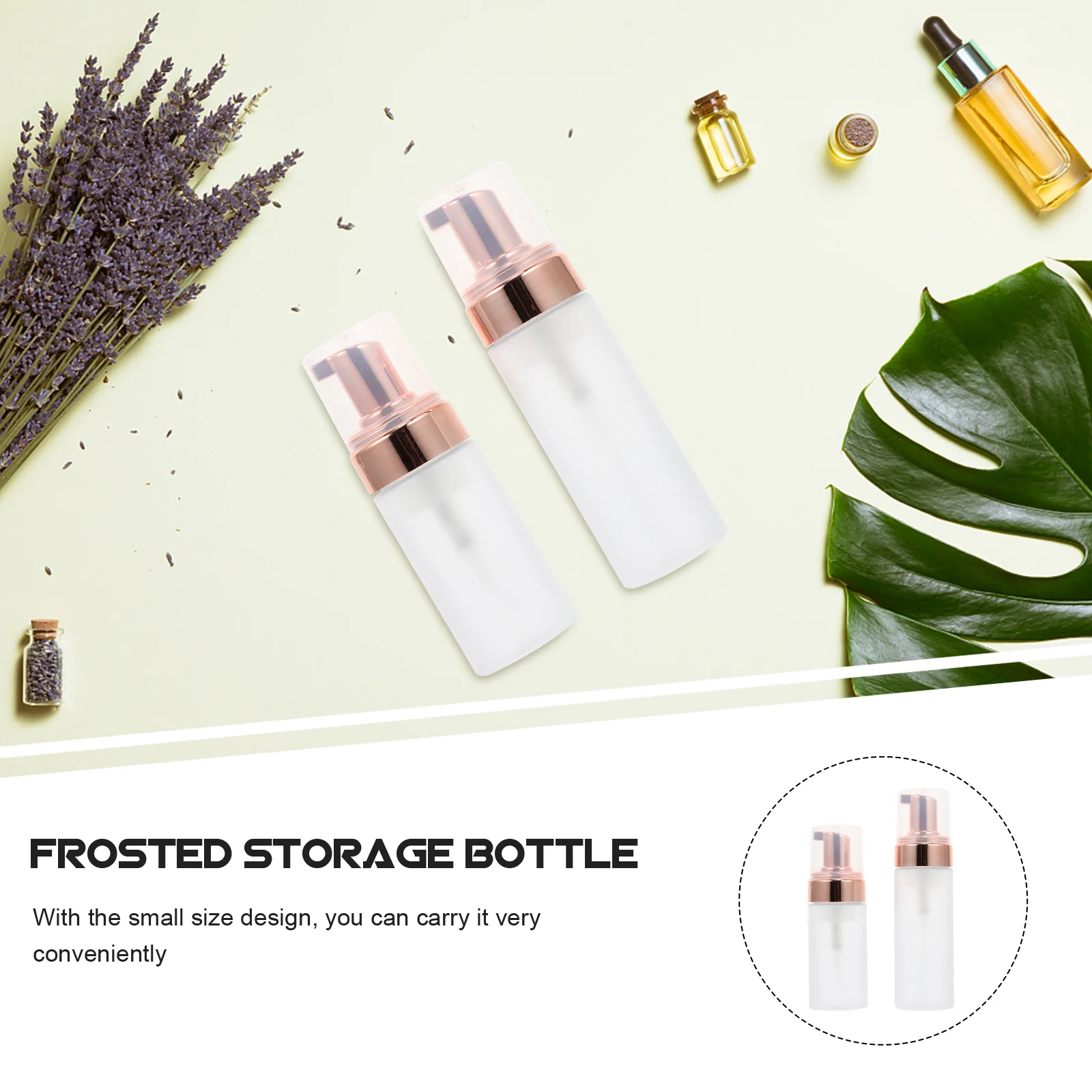 2 Pcs Toiletries Bottled Travel Shampoo Bottles Refillable Soap Foaming Plastic Pet Cosmetics