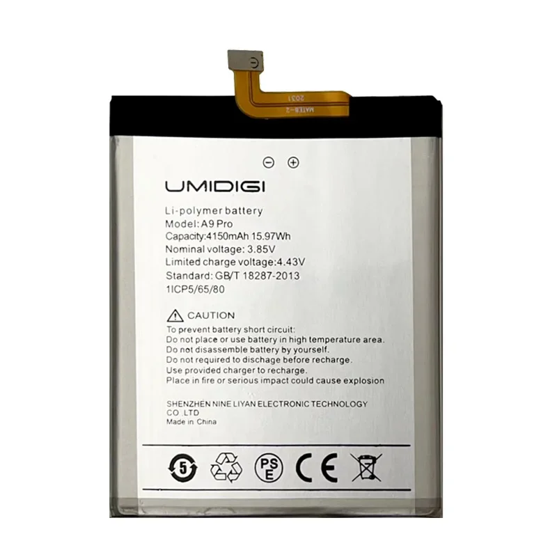 Bateria Umidigi A9 Pro para UMI Umidigi A9 Pro, baterias de celular de 4150mAh, 100% original, 2025