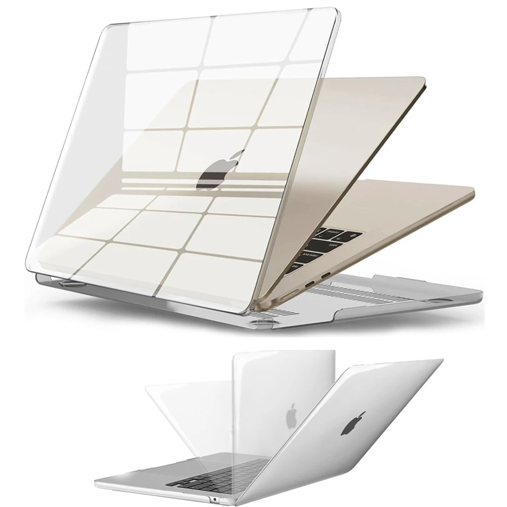 Compatible with MacBook Air&Pro Crystal Clear Plastic Hard Shell Case For Macbook Case Pro14 A2992 A2918 Air15 &13.6 A3114 A3113