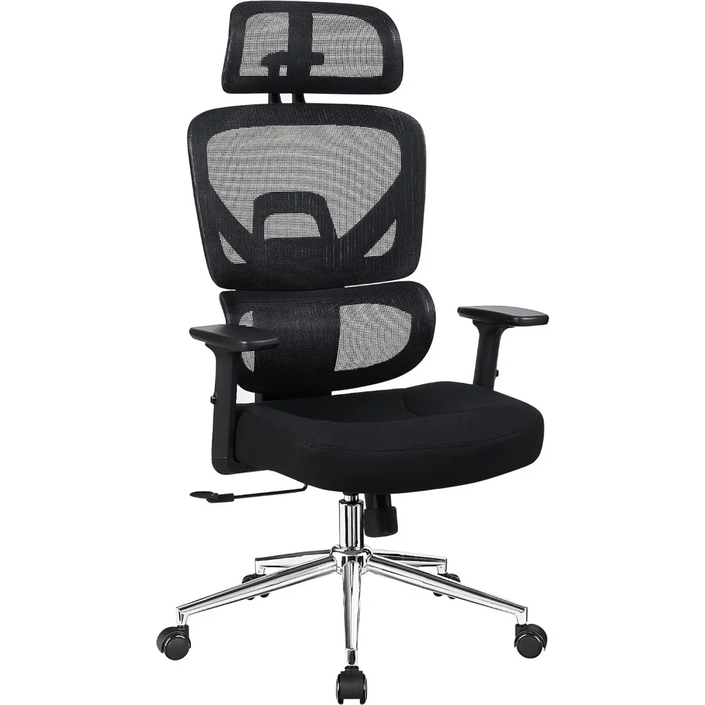 

High Back Ergonomic Office Chair,With Wheels, Tilt Function, 3d Armrests & Headrest,Big And Tall Mesh Desk Chair