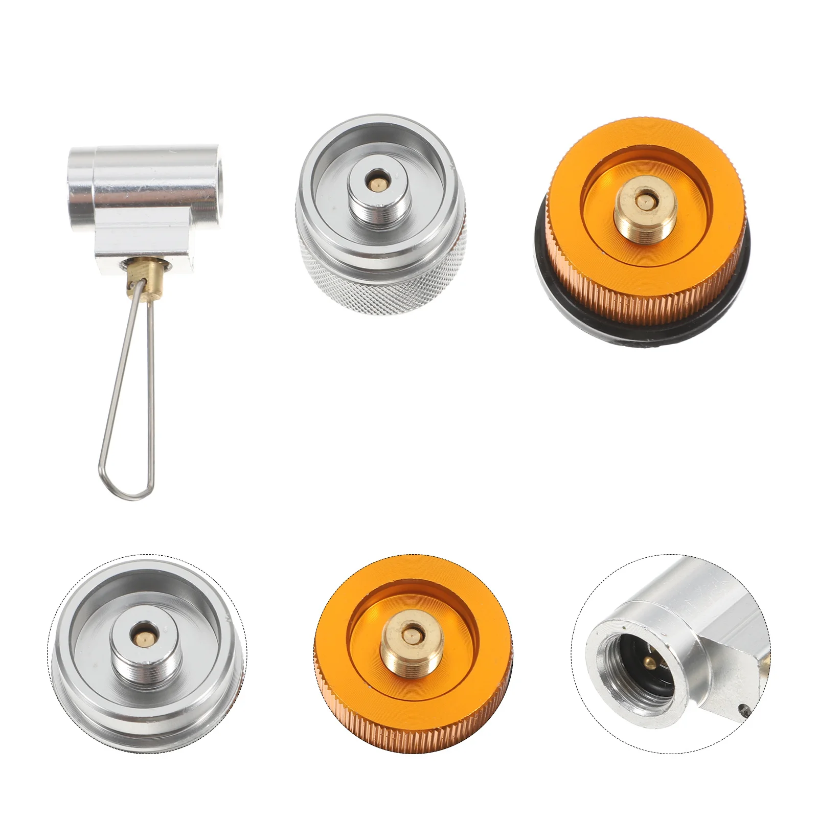 

Stove Gas Refill Adapter Kit with Canister Converter Vent Valve for Camping Outdoor Cooking Hiking Backpacking Propane Isobutane