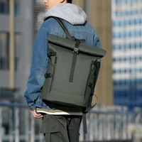 Mochila impermeable enrollable para exteriores para hombres, mochila informal duradera a la moda, mochila de viaje de gran capacidad para ir al trabajo