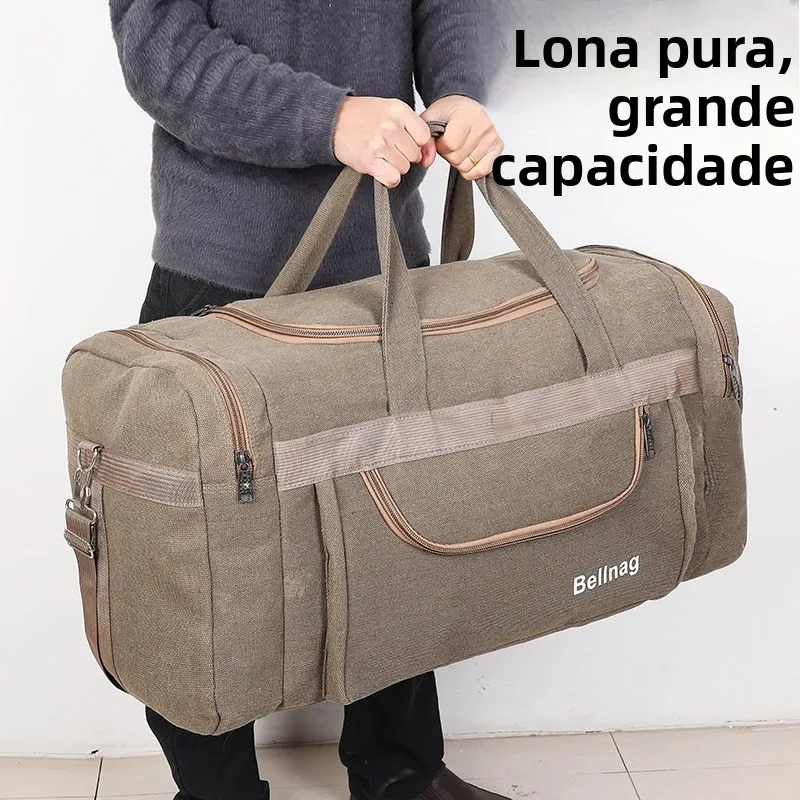 large-capacity-canvas-travel-bag-men's-handheld-luggage-bag-for-travel-clothing-storage-bag-moving-bag-retro-style-polyester