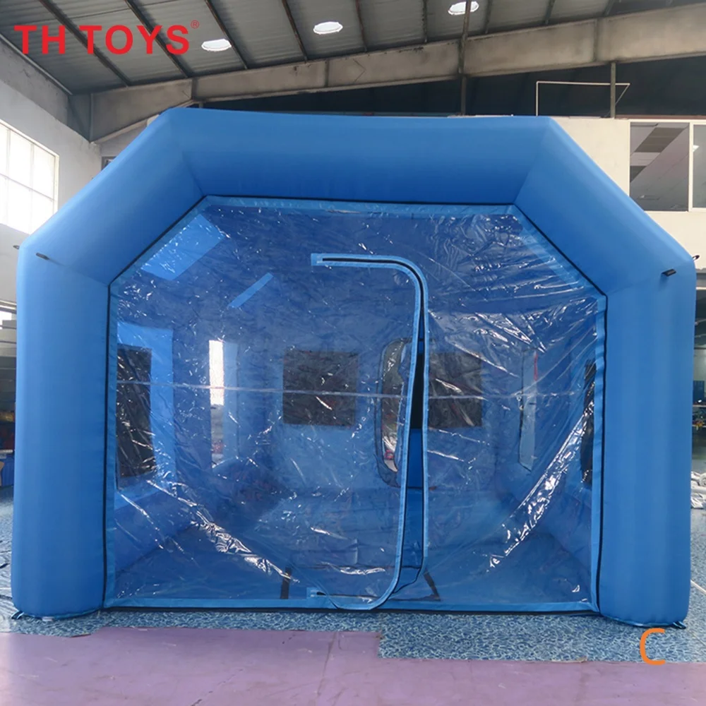 迅速な航空便で戸口まで、屋外用ポータブルインフレータブル塗装ブース、車用スプレーブース、塗装テント販売中