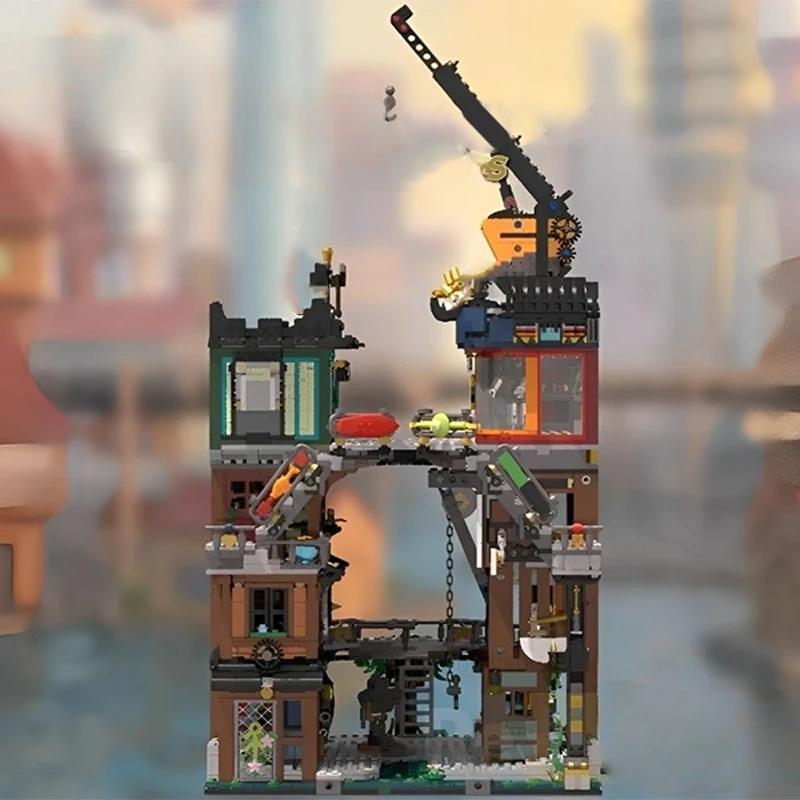 

3014 шт. Ninjagoses City переработанные магазины подробный Moc Diy образовательная модель строительные блоки игрушки на день рождения подарок для фанатов Ninjagoses