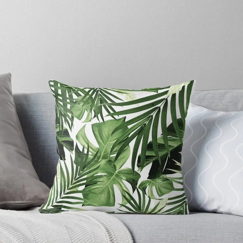 

Tropical Jungle Leaves Pattern #12 #tropical #decor #art Throw Pillow Decorative Sofa Cushion Pillow