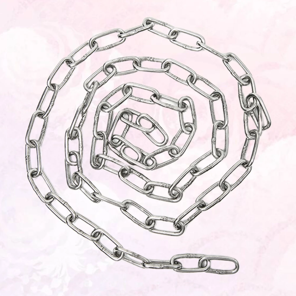 1 قطعة 4 متر الفولاذ المقاوم للصدأ سلسلة قوية سلسلة أمان الحيوانات الأليفة الكلب الجر حبل للاستخدام في الهواء الطلق السفر سيارة ضبط النفس