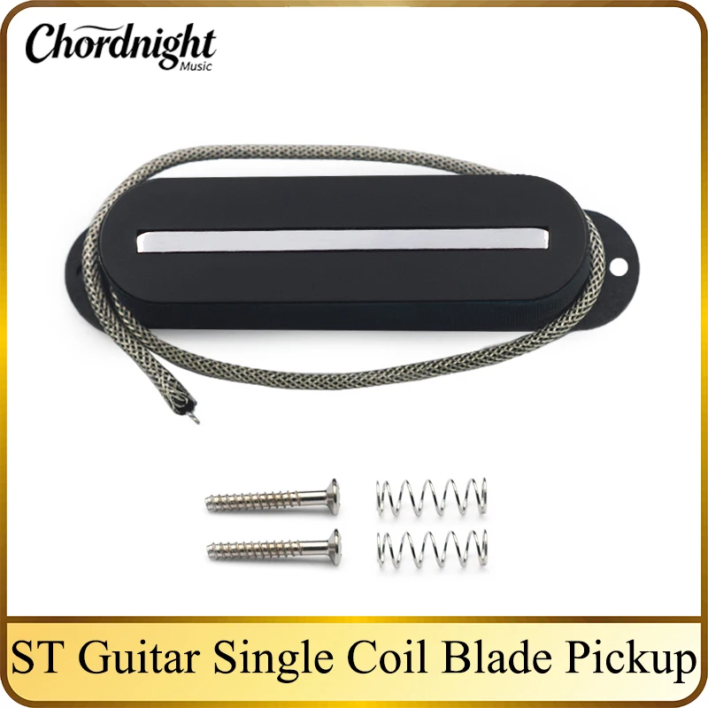 ST Style Single Coil Blade Pickup Fiber Base Plate 7.5K One Line Pickup for ST Guitar Accessory Black White Transparent