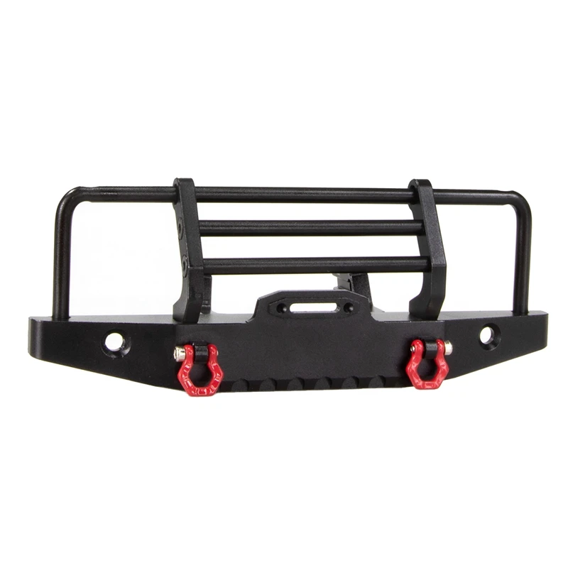 WOWFU-Paraurti in metallo con gancio di traino per TRX4M Defender 1/18 RC Crawler Car Parti di aggiornamento Accessori