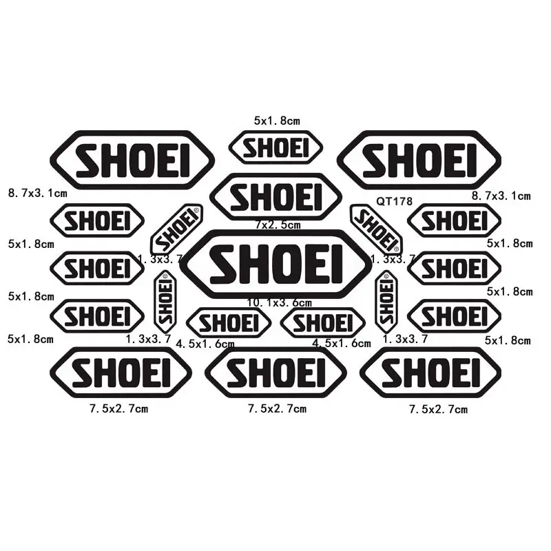 Motorcycle helmet sticker FOR SHOEI waterproof decorative film universal logo sticker