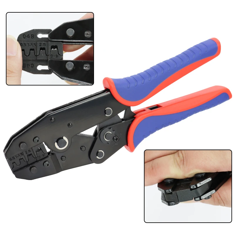 Crimping Pliers YFX-04B Quick Replacement Jaw Plug/tube/Insulated terminal Kit 230mm Carbon Steel Cable Electrical Clamp Tools