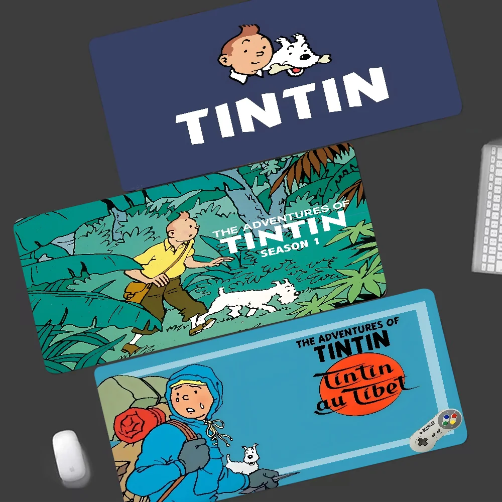 The Adventures Of Tintin Non-slip Lockedge Thickened Mouse Pad Oversized Gaming Keyboard Notebook Table Mat