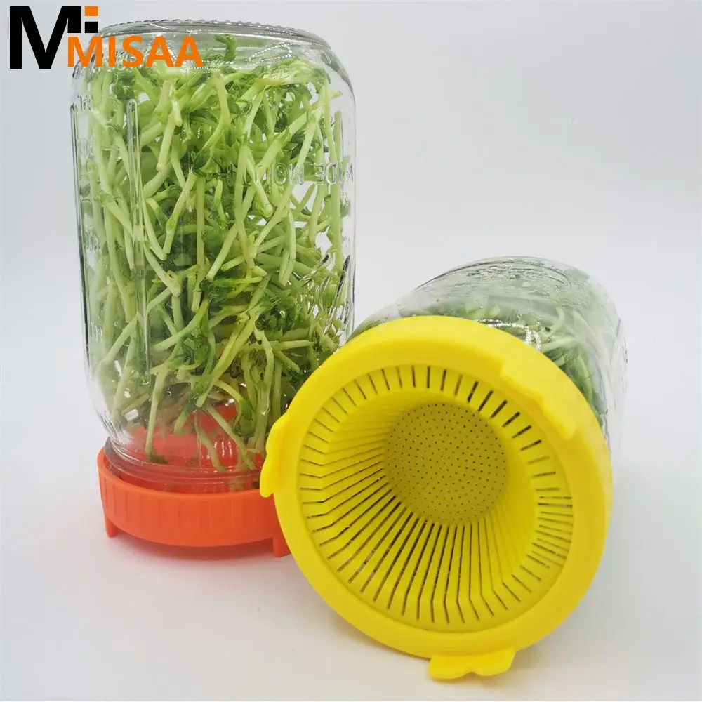 Germination Hydroponic Tray Germinating Plate Silicone Sealing Ring Mason Tank Cover Filter Gardening Seed Germination Cover