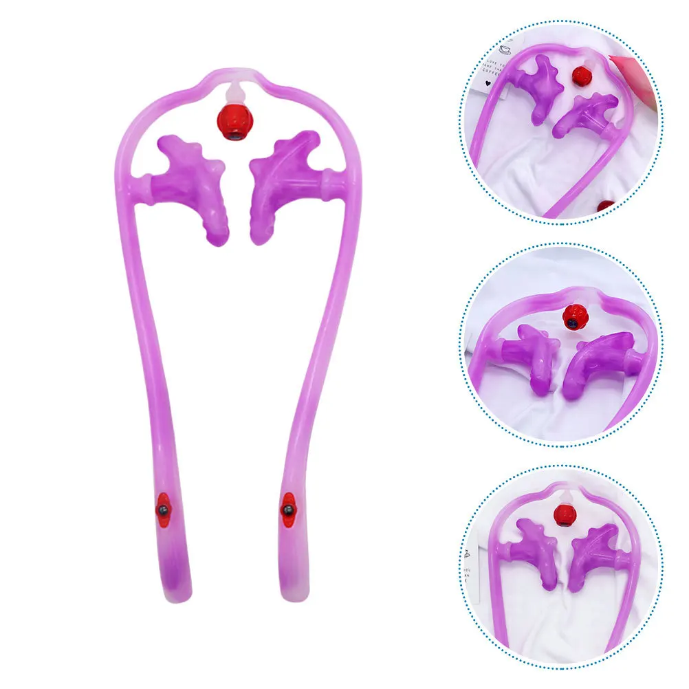 

1pc Manual Neck Ergonomic Cervical Massage Roller Tool For Neck Shoulder Pain Cervical Massage Tool Relief Purple Color