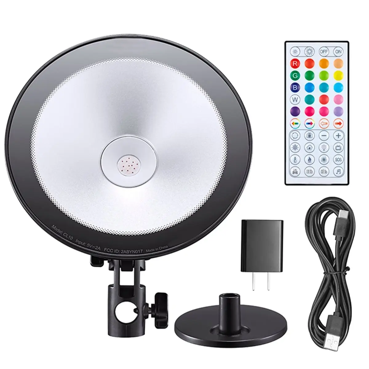 AA19 Photography Light LED Webcasting Ambient Light Dimmable Selfie Ring Light Camera Lamp for Video Live Studio Streaming