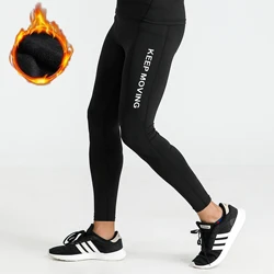 Men Running Pants Velvet Keep Warmer Winter Leggings Work Out Sports Fitness Basketball Cycling Long Tights Underpants Underwear