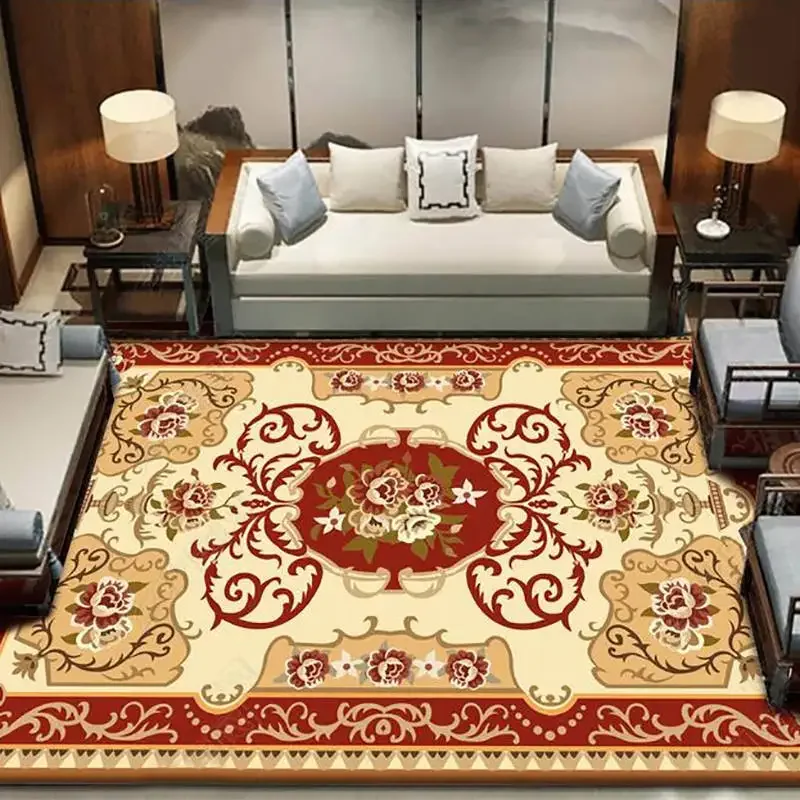 Bohemian Art Rug Persian Luxury Decorative Carpet Comfortable Soft Large Area Living Room Carpets Machine Washable Bedroom Rugs