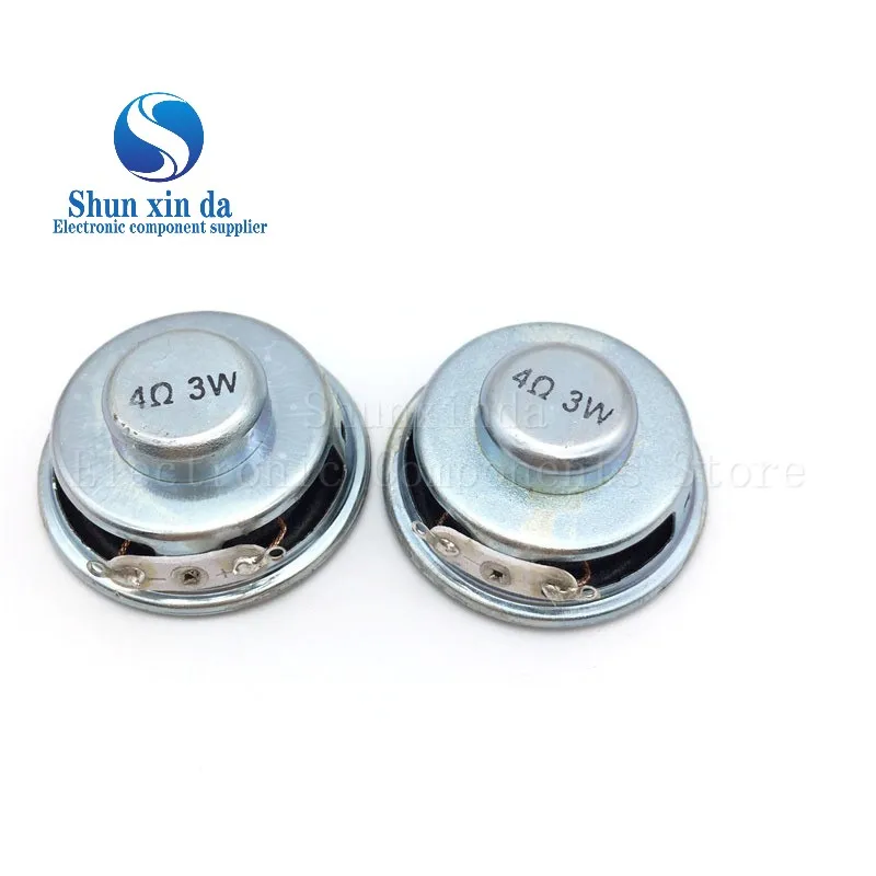 2PCS/Lot 3W 4R High Quality Speaker Horn 40MM Diameter 4CM Mini Amplifier Rubber Gasket Loudspeaker Trumpet White