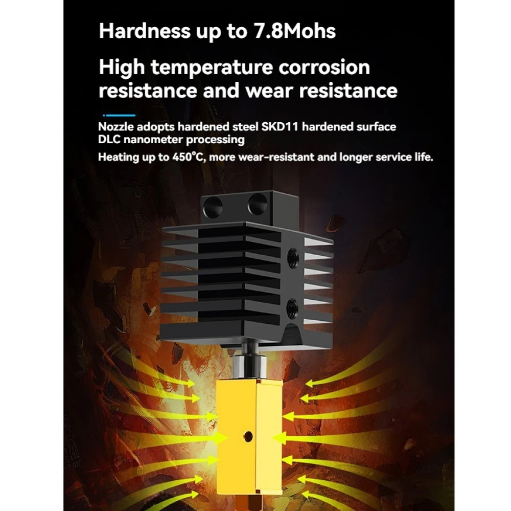 Комплект печатающей головки Модернизированный керамический блок с горячим концом, термистор с насадкой из закаленной стали для деталей 3D-принтера X-Max3/ Plus3