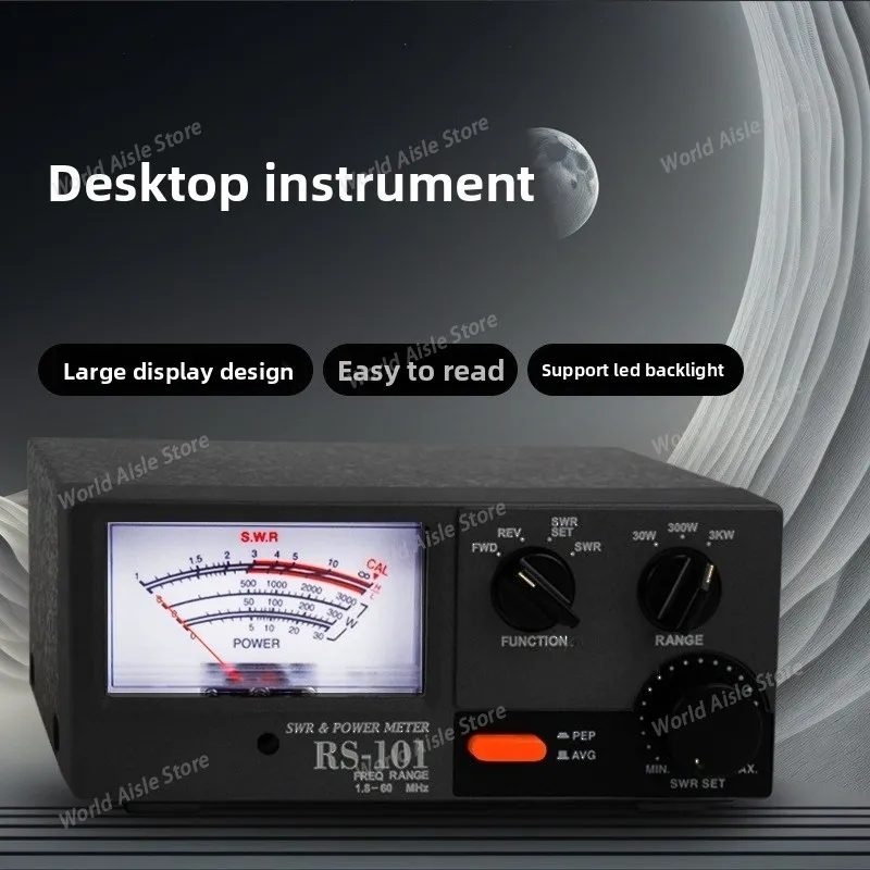 For RS-101 1.6-60 MHZ 3KW Shortwave Standing Wave Power Meter HF Pointer Instrument - view 2
