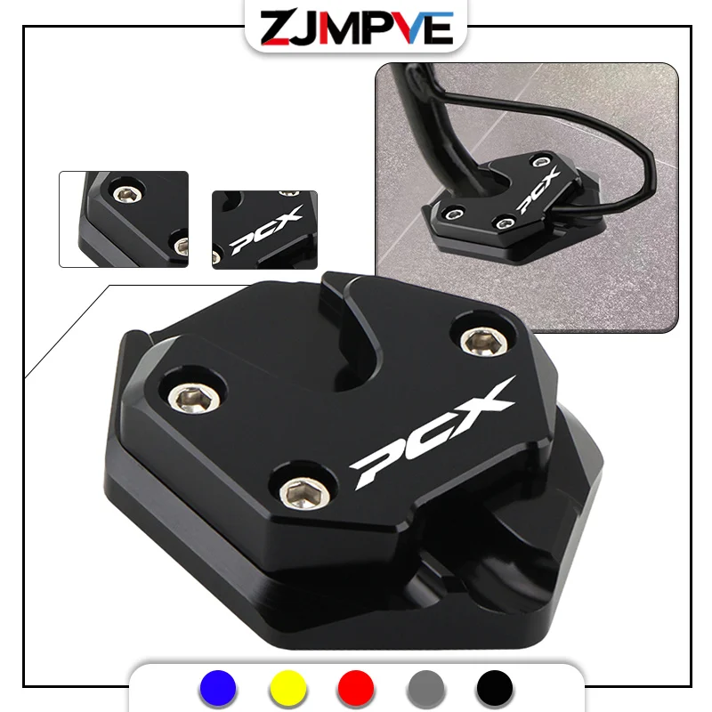 NEW Sales Motorcycle Extension Kickstand Foot Side Stand Enlarge Pad Support Plate Antiskid For PCX 160 PCX160 pcx 160 2021-2024