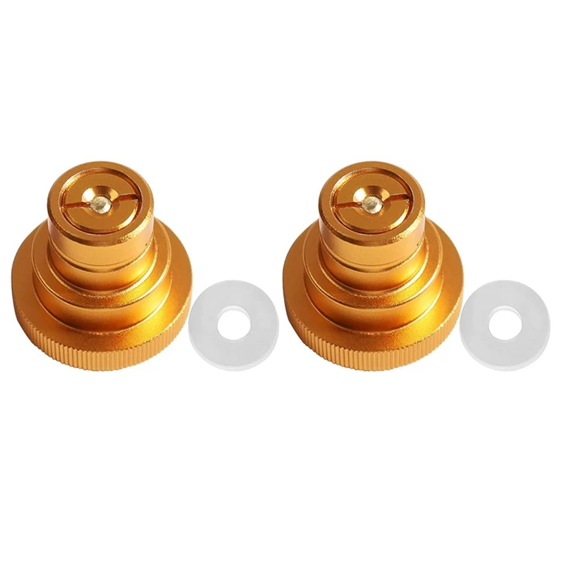 

For Terra/Art/GAIA/DUO Sparkling Water Machine Soda Adapter TR21-4 Threaded Valve Refill 2 Set Easy Install Easy To Use (Gold)