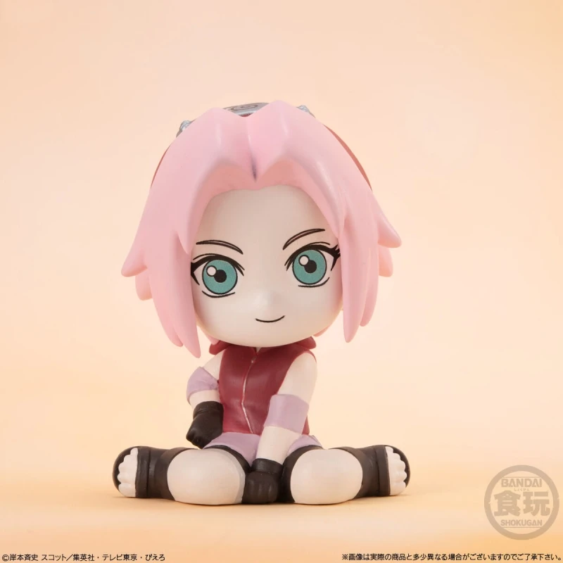 Bandai-Figurines d'action Naruto pour enfants, Naruto Anime Toys, Harlot Sakura, Shokugan, Original, Cadeau, Modèle à collectionner, Ornements, 10 pièces