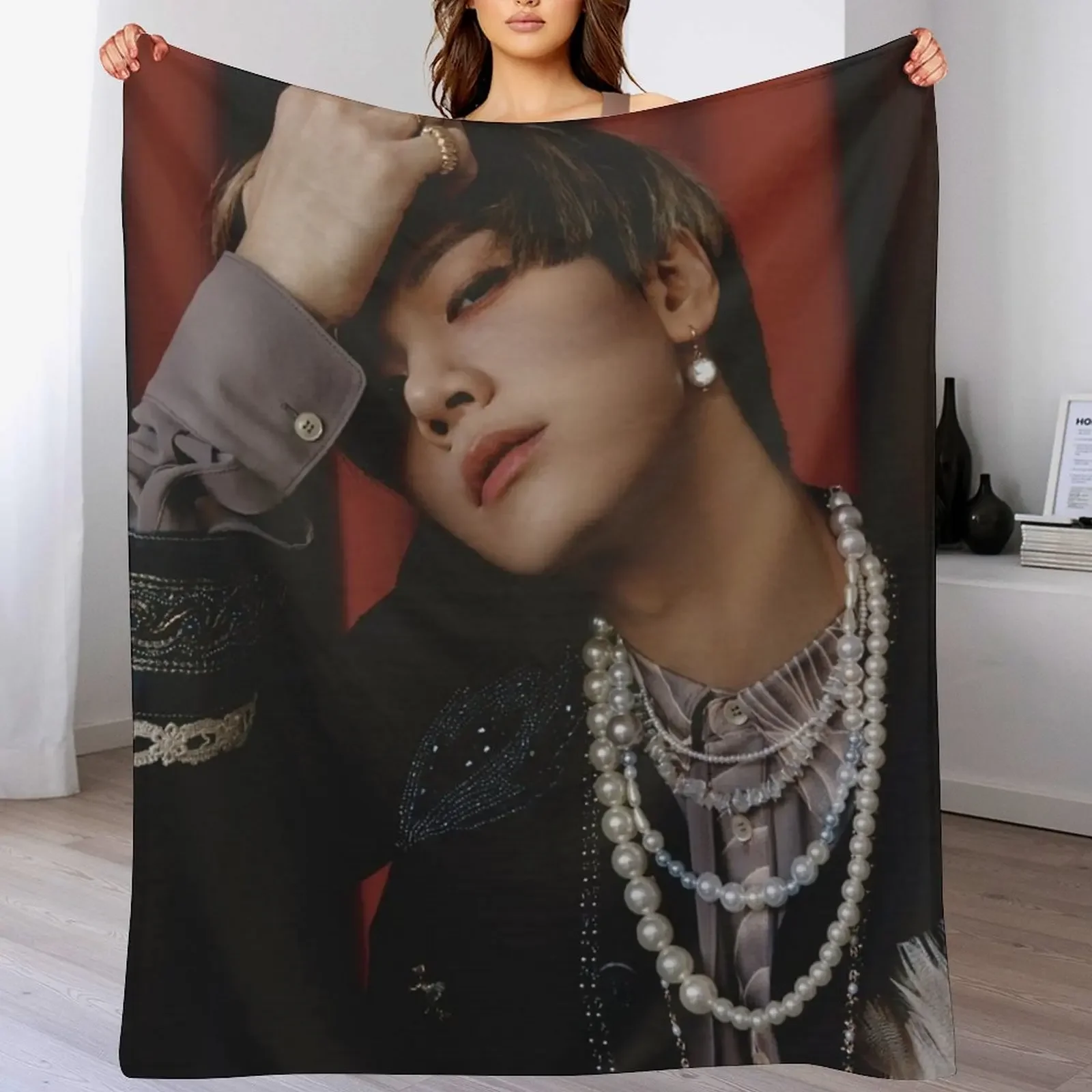 

TEN - KICK BACK (WAYV) Throw Blanket Cozy Light Blanket for Travel Camping Picnic