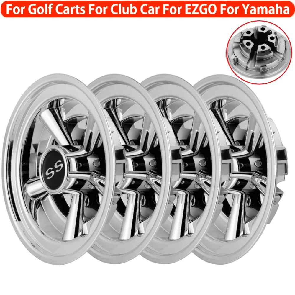 

4Pcs/set 8 Inch Wheel Hub Covers Caps For Golf Carts for EZGO for Club Car for Yamaha