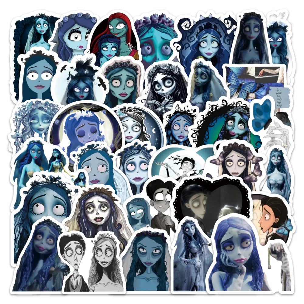 

10/50PCS Animated Movie Fun Corpse Bride Graffiti Decorative Stickers Personalized DIY Water Cup Pencil Box Scrapbook Notebook