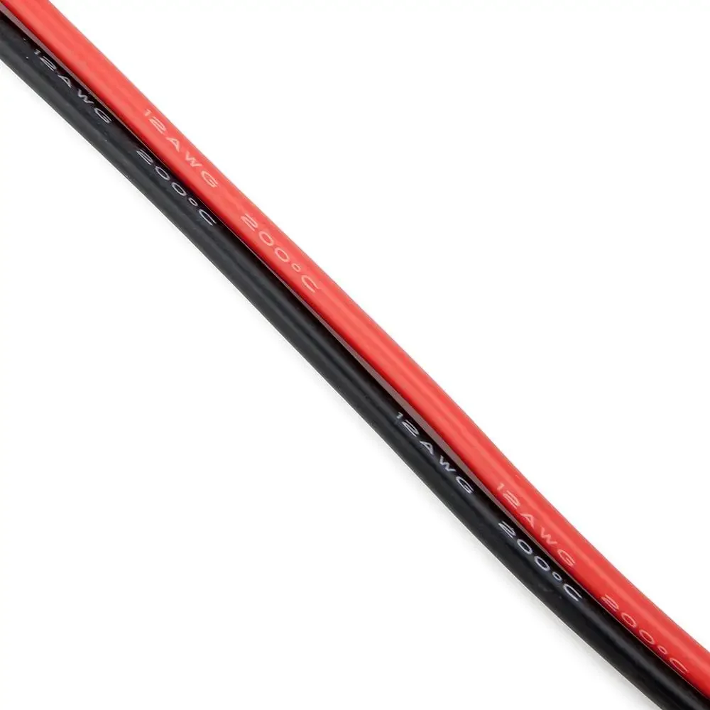 1meter Red+1meter Black Silicon Wire 12AWG 13AWG 14AWG 16AWG 18AWG  20AWG Heatproof Soft Silicone Silica Gel Wire Cable