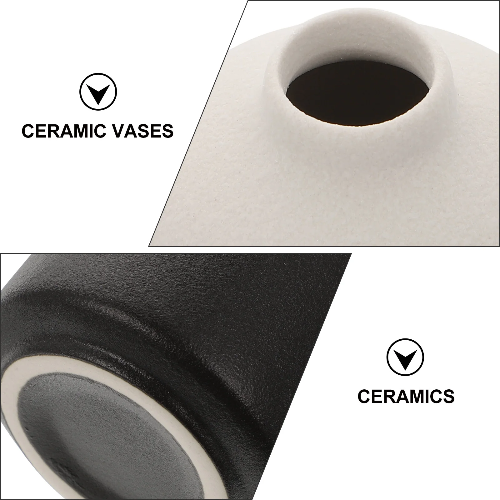 

2Pcs Retro Vase Ceramic Mediterranean Style for Flower Arrangement Decorative Home Office Decor Simple Matte Porcelain Dried