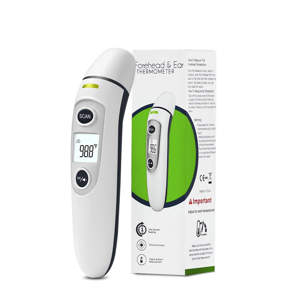 Kingclinic Digital Ear Thermometer Ear and Forehead Mode Ideal for Family Kids and Adults 1 Second Reading