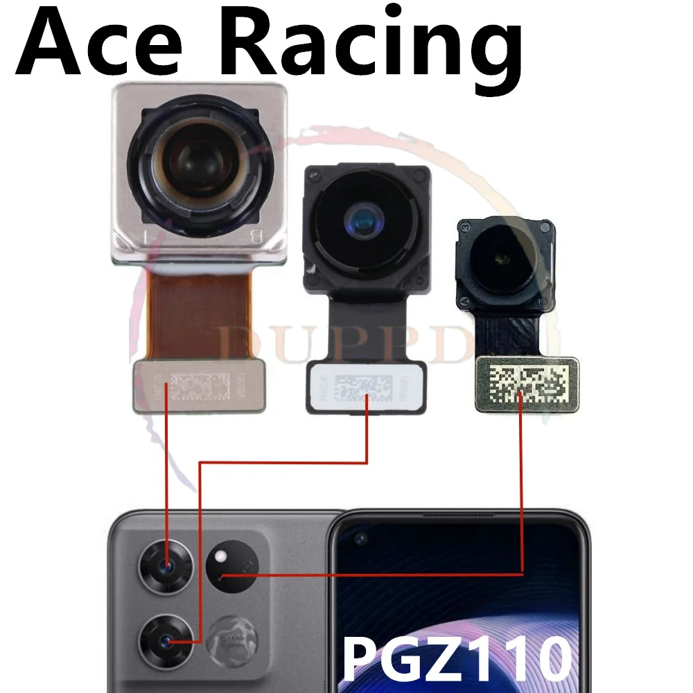 

Front Rear Camera For Oneplus Ace 2V Ace2V Ace Racing Backside Frontal Selfie Back Facing Camera Module Flex Cable Spare Parts