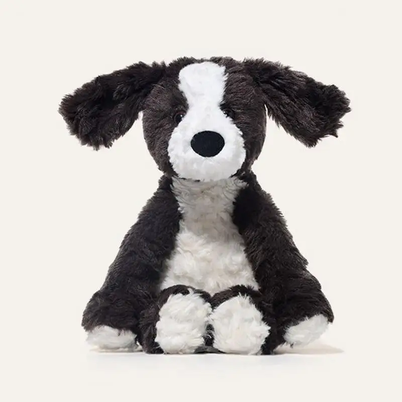 Peluche rembourrée Border Collie, poupée confortable, jouets animaux simulés, oreiller doux, décoration à câliner, cadeaux pour enfants, 24cm