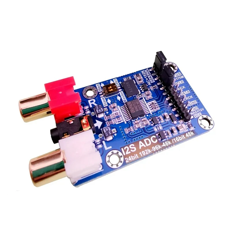 Dlhifi I2S ADC Hifi Audio Acquisition Card Module WM8782S Master Slave Mode Development Board Blue 1 PCS