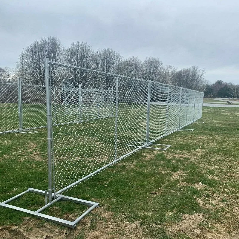 Eco Friendly Customized Galvanized 6x 12ft Chain Link Temporary Fence Panels Cyclone Wire Mesh