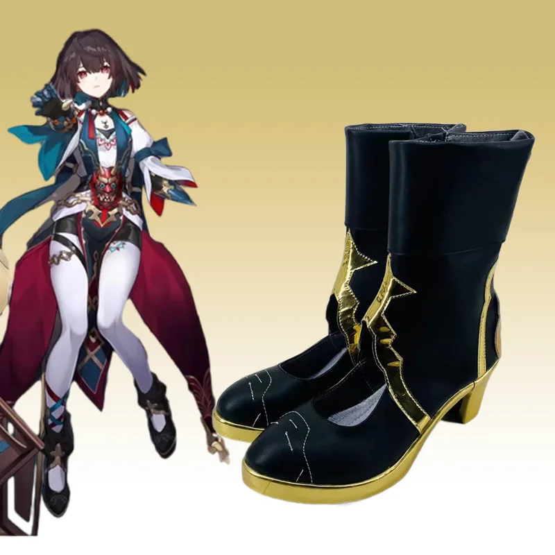 

Honkai Star Rail Xueyi Cosplay Shoes Anime Game Cos Comic Short Boots Cosplay Costume Prop Shoes for Con Halloween Party