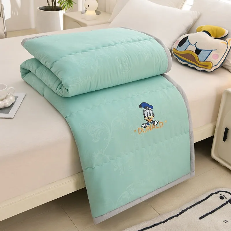 Disney Cartoon Cute Mickey Stitch Pooh Bear Men's and Women's Summer Air Conditioner Student Dormitory Fashionable Summer Quilt