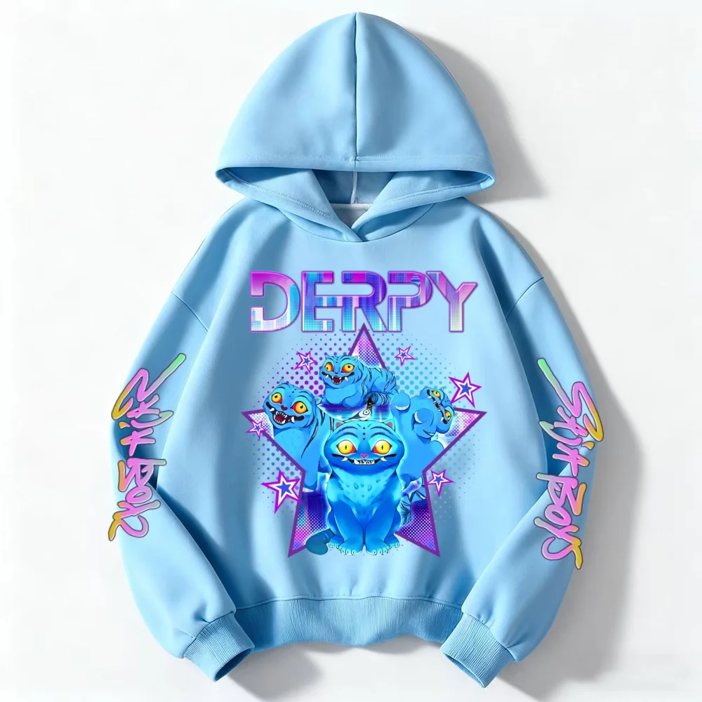 

Детский свитер с капюшоном с принтом «Охотники демонов» в стиле аниме, осенне-зимняя одежда для девочек, пуловеры, детская повседневная толстовка с капюшоном для мальчиков, детская толстовка