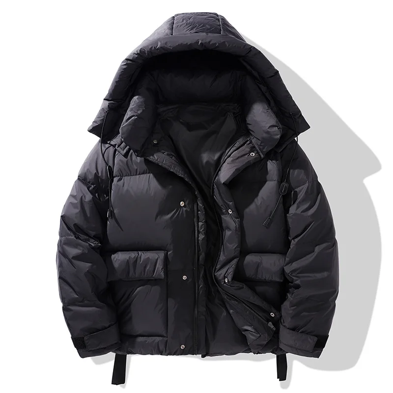 Fashion Winter 90% White Duck Down Coat for Men Nice Brand Hooded Puffer Jackets Men's Stand Collar Thick Warm Winter Outerwear