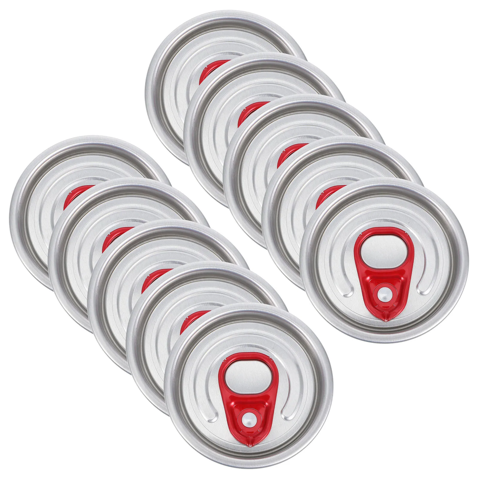 

10pcs Aluminum Easy Open Full Can Lids for Beer Soda Drinks Carbonation Sealing Wide Mouth Jar Covers Mason Shaker