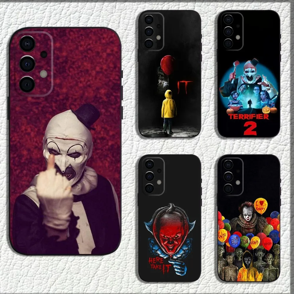 Art the Clown T-Terrifiers Phone Case For Samsung Galaxy A13,A21s,A22,A31,A32,A52,A53,A71,A80,A91 Soft Black Shell