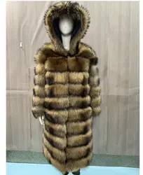 Manteau en fourrure de renard véritable pour femme, gilet amovible et convertible, manteau chaud épais de luxe, fourrure monochrome, 4 en 1