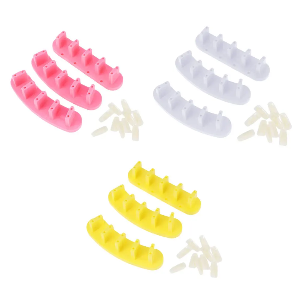 

9Pcs Nail Art Supply Rack for Professional and Personal Manicure Practice Nail Showing Stand Manicure Practice Rack