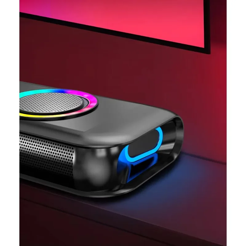 120W 2.1CH Bluetooth Home Theatre Soundbar With Built-In Subwoofer & UHF Wireless Microphone For Family Entertainment And Gaming