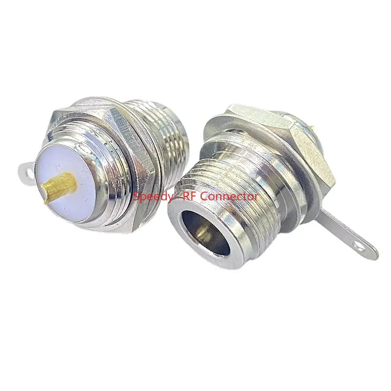 2PCS L16 N Type Female Jack Chassis Panel Mount Socket Connector N Female Welding Terminal RF Coaxial Adapter Fast Delivery